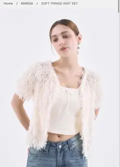 andor onlie MARGA SOFT FRINGE KNIT SET
