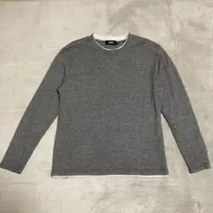 【アズール】AZUL by MOUSSY 長袖カットソー M グレークルーネック