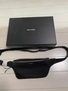 美品✨　サンローラン　ウエストポーチ　キャンバス　レザー　メンズ　斜め掛け　黒 Yves Saint Laurent ボディバッグ｜バッグ｜ファッション