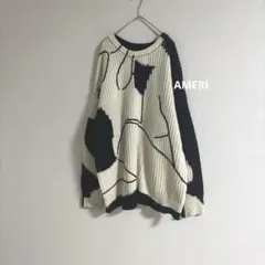 AMERI ABSTRUCT WOMAN PAINT ニット セーター アメリ