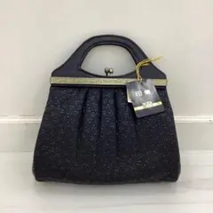 印伝 ブラック ハンドバッグ 小型　未使用
