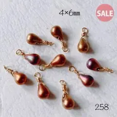 258チェコドロップビーズ 4×6㎜　sale!!!