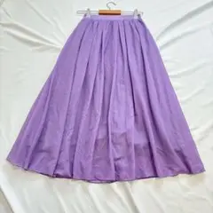 アーバンリサーチ ロッソ フレア ロングスカート パープル　ラベンダー