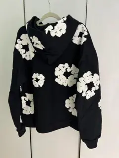 DENIM TEARS ブラックフラワーパーカー M
