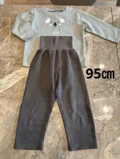 95cm コアラ柄 長袖パジャマ 上下セット 腹巻き付き