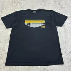 THE NORTH FACE　風景　Tシャツ　M　ブラック　コットン　古着のサムネイル