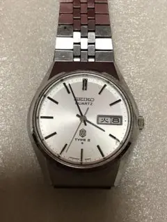 セイコー　タイプ2 typeⅡ type2 0903 カットガラス SEIKO QUARTZ TYPE II 0903-6000 DAY/DATE VINTAGE MEN'S WATCH
