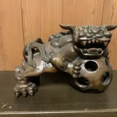 木彫り 獅子 彫刻 八角形 根付 （？）オブジェ - メルカリ