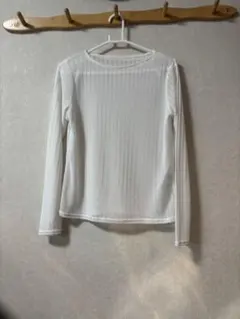 GU ストライプシアー長袖トップス