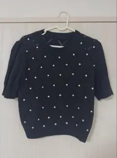 GRL ダイヤ柄透かしニットトップス
