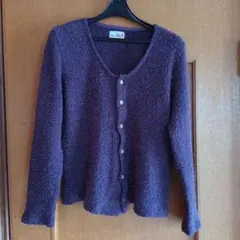 (チチカカ)紫色 ニットカーディガン 長袖