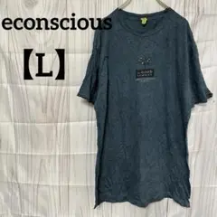 econscious 【L】半袖Tシャツ ダークブルー 海外古着✨