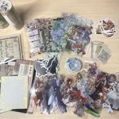 和風 中華風 コラージュ素材まとめ売り 小物 背景 人物
