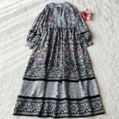 【美品】SEE BY CHLOE ネオリバティフローラルワンピースドレスM〜LL