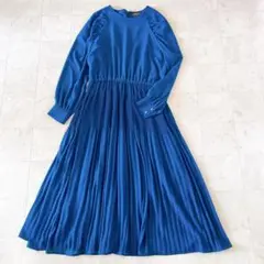 unaca プリーツロングワンピース