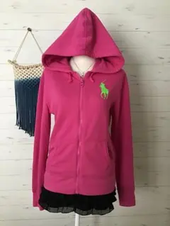 ラルフローレン ピンク フード付きパーカー　pink pony 20years ラルフローレン Pink Pony フリース フーディ ピンクポニー