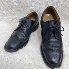美品　リーガル　シボ　ウイングチップ　2585 外羽　本革　26㎝　黒　ビジネス REGAL リーガル ウィングチップ 2585 BLACK ブラック ビジネス