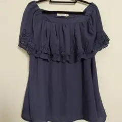 サマンサモスモス　刺繍　ケープノースリーブ