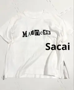 Sacai - Madness Tシャツ　サカイ　厚地　サイドジッパー ロゴのサムネイル