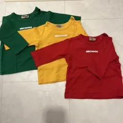 ミキハウス　ロングTシャツ70cm3枚セット
