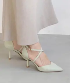 【RANDA】ソフトクロスストラップセパレートパンプス