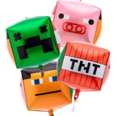 Minecraft 風船 3個セット　マイクラ　マインクラフト　誕生日　男の子