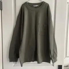 ユニクロ　ロングTシャツ 胸ポケット付きカットソー　男女兼