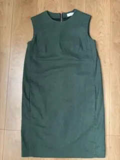 BODY DRESSINGノースリーブひざ丈ワンピース グリーン