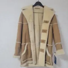 訳あり 新品同様 マッターホルン ムートン コート ボア 70年代 34