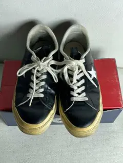 コンバース　オールスター　黒のレザー