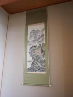 ◇鳥居礼二 (禮二)『牡丹』絹本 掛軸 共箱 ／日展会友 ／師：嶋谷自然