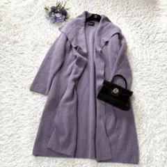 【ヴェルメイユパーイエナ】日本製 グレー ウール ロングコート ベルト付 36 ヴェルメイユパーイエナ】日本製 グレー ウール ロングコート