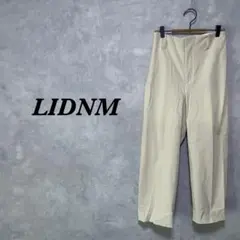 LIDNM スラックス ワイド ストレッチ レーヨン ライトベージュ 4275のサムネイル