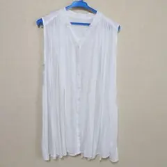 【未使用】ブラウス　ノースリーブ　ジレ　レディース　サイズLL