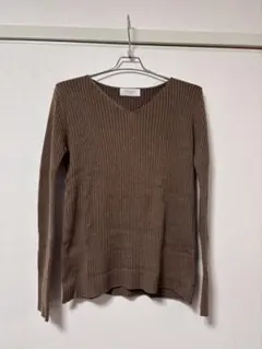 OPAQUE.CLIP Vネックリブニット