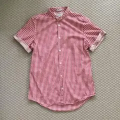 Paul Smith赤と白のギンガムチェック 半袖シャツ Mサイズのサムネイル