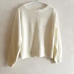 《新品未着用》シュープリームララ ニット リボン オフホワイト M