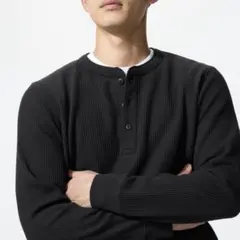【新品】UNIQLO ユニクロ ワッフルヘンリーネックtシャツ サーマル セット