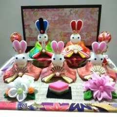 つまみ細工　雛人形三段飾り　(1) 雛人形「桜橘『花の香』」｜雛人形の通販 ふらここ