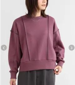 オシャレウォーカー 配色ステッチ裏毛スエット モーブピンク サイズ2