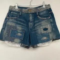 デニム レディース デニムショートパンツ セポ CEPO ダメージ加工