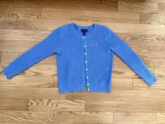 Polo Ralph Lauren 青 カーディガン Sサイズ