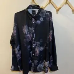 G.O.C. 長袖シャツ 黒 花柄 Fサイズ