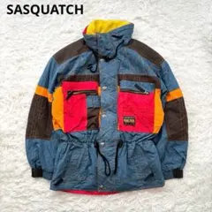 希少✨サスクワッチ　ヴィンテージ スキーウェア【L】マルチカラー　レトロ配色