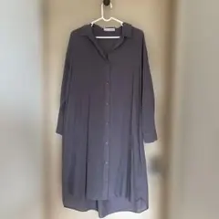 SHOO LA RUE グレー シャツワンピース 長袖