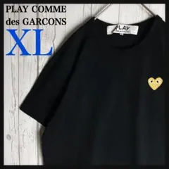 【ゴールドハート】プレイコムデギャルソン★ハート 刺繍ロゴ tシャツ希少XL