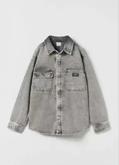 ZARA グレー デニムシャツ 7-8歳
