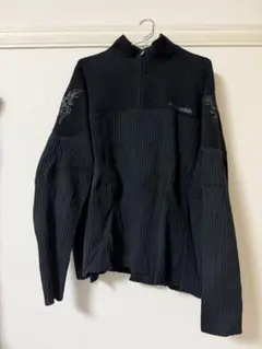 USA製　ハーレーダビッドソン　ハーフジップスウェットトレーナー　L　ブラック HARLEY-DAVIDSON ハーレーダビッドソン】ハーフジップスウェット