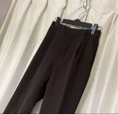 GU ストレッチテーパードパンツ ブラウンM ブラウン ハイウエスト