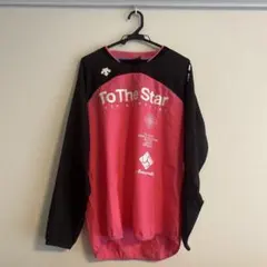 DESCENTE 長袖ウォームアップウェア M ピンク/黒